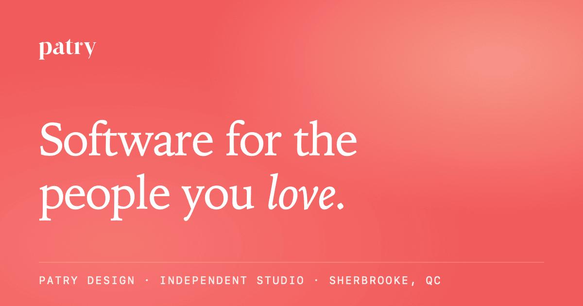 Patry Design — Software for the people you love.